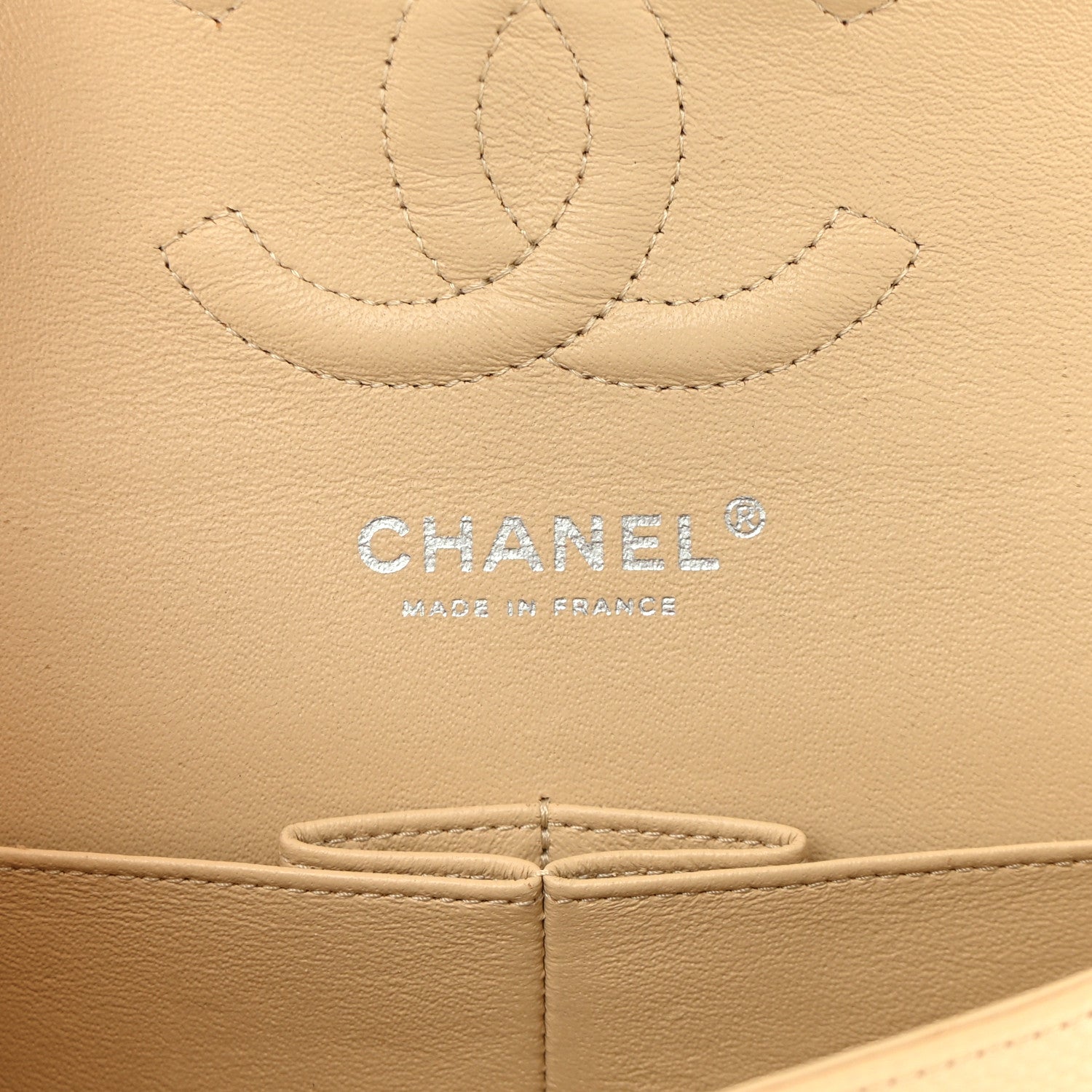 Chanel Caviar Quilted Medium Double Flap Beige 6 of 14