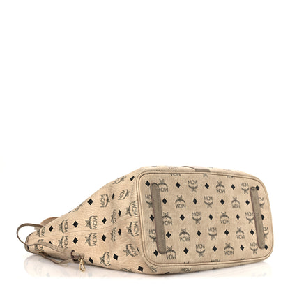 MCM Visetos Medium Liz Reversible Shopper Tote Beige 7 of 20
