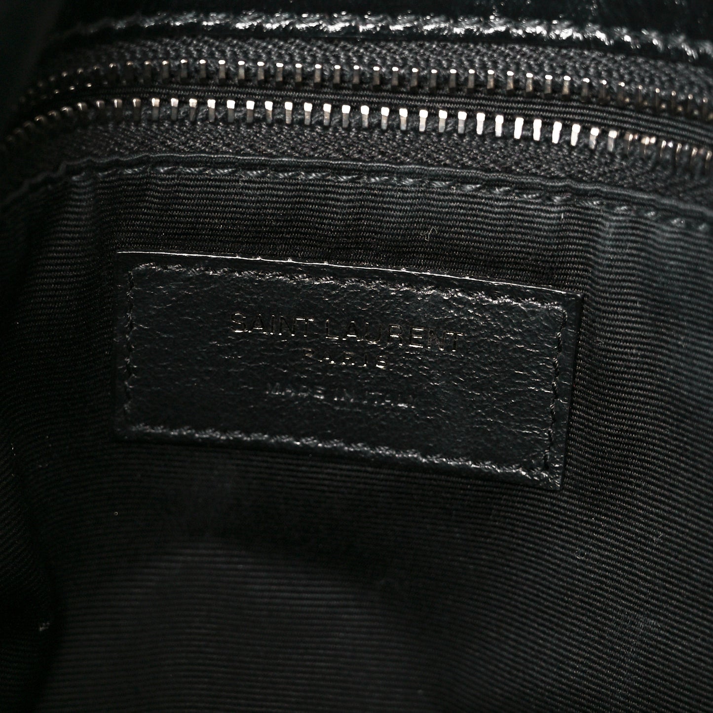 Crinkled Calfskin Matelasse Monogram Medium Niki Chain Satchel Black