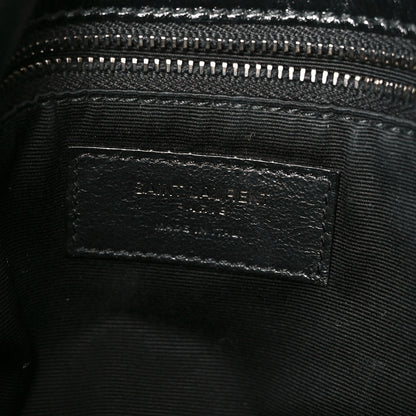 Saint Laurent Crinkled Calfskin Matelasse Monogram Medium Niki Chain Satchel Black 6 of 12