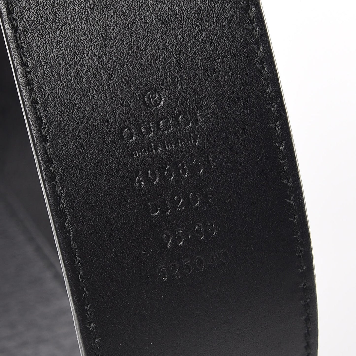 Textured Calfskin Double G 40mm Belt 95 38 Black