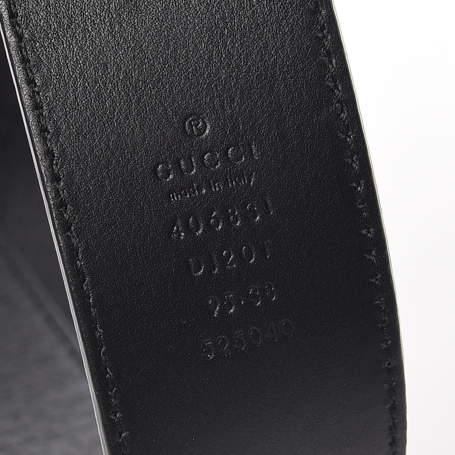 Gucci Textured Calfskin Double G 40mm Belt 95 38 Black 4 of 8