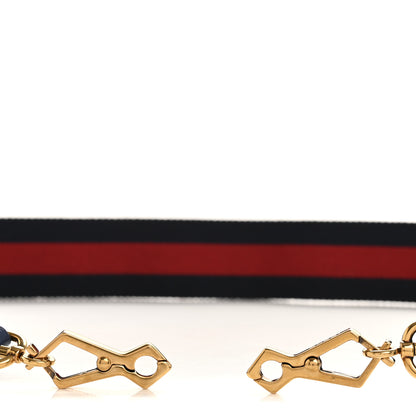 Gucci Canvas Web Shoulder Strap Navy Red 3 of 4