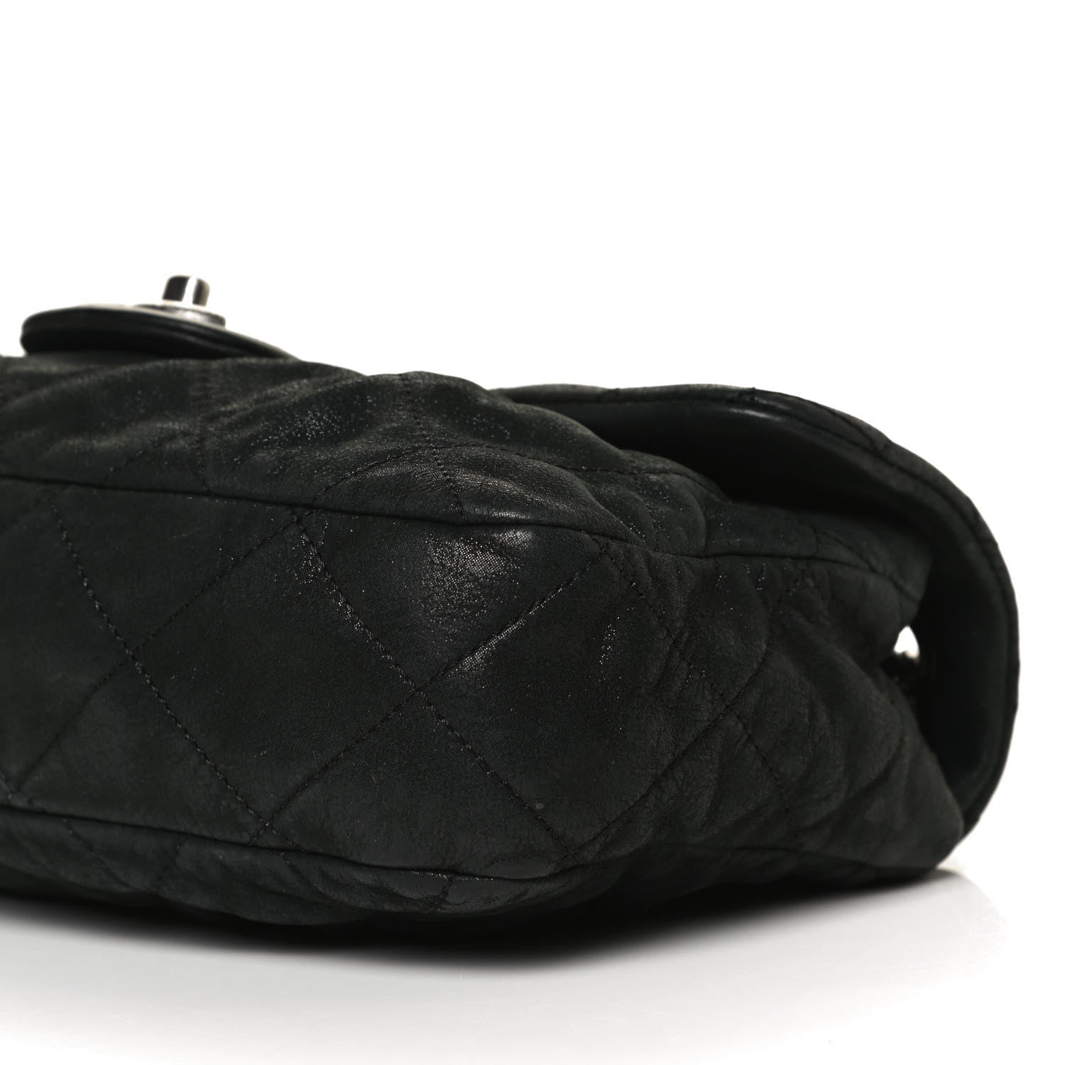 Chanel Iridescent Calfskin Quilted East West Flap Black 11 of 13
