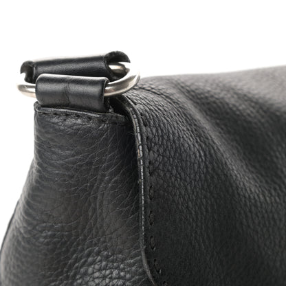 Prada Vitello Daino Shoulder Flap Bag Black 13 of 15