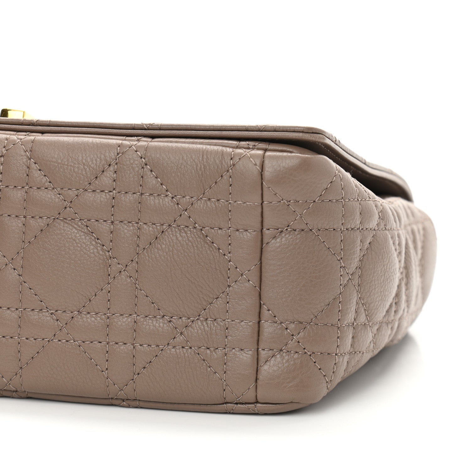 Christian Dior Calfskin Cannage Medium Caro Bag Taupe 10 of 13