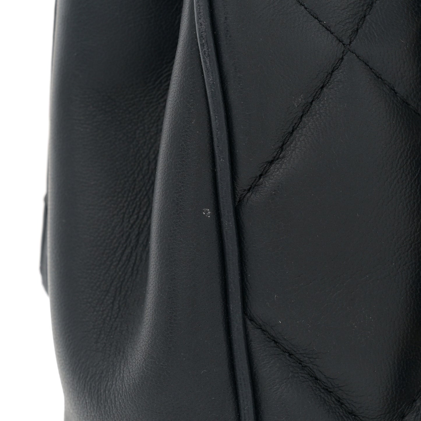 Lambskin Quilted Easy Carry Flap Navy