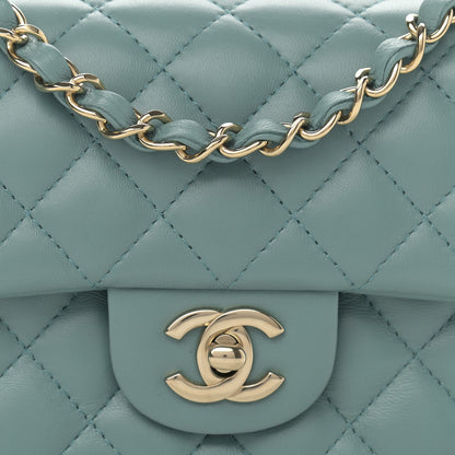 Chanel Lambskin Quilted Mini Rectangular Flap Green 8 of 11
