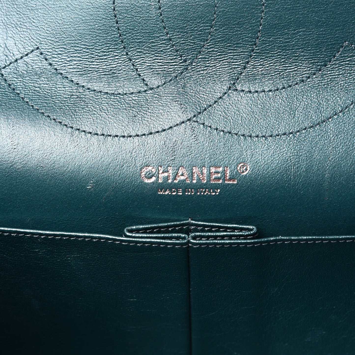 Metallic Calfskin Quilted 2.55 Reissue 227 Flap Turquoise