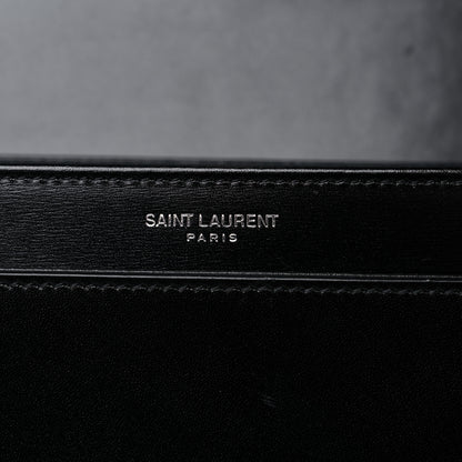 Saint Laurent Box Calfskin Monogram Medium Solferino Satchel Black 5 of 9
