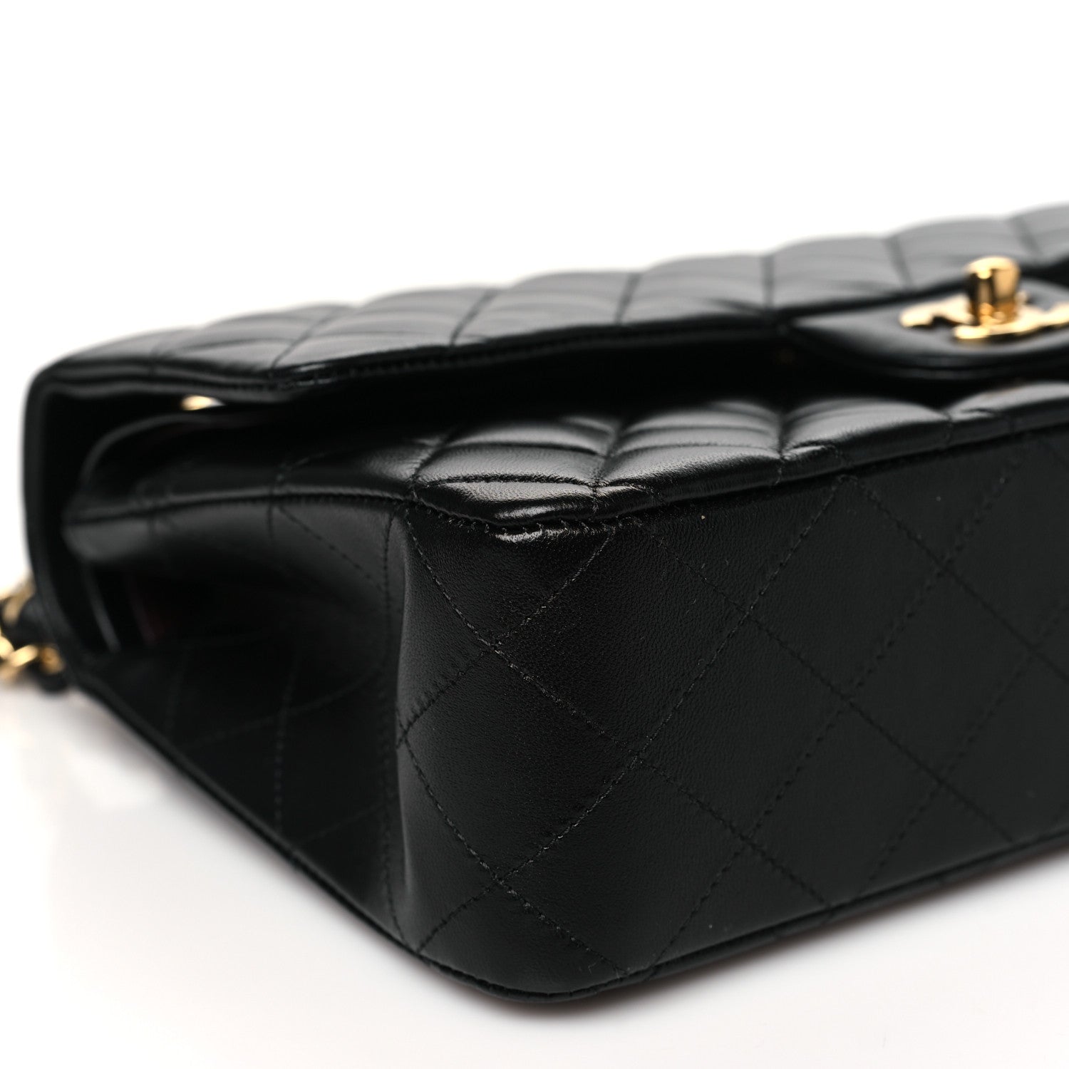 Chanel Lambskin Quilted Medium Double Flap Black 9 of 11