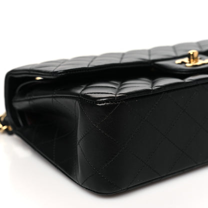 Chanel Lambskin Quilted Medium Double Flap Black 9 of 11