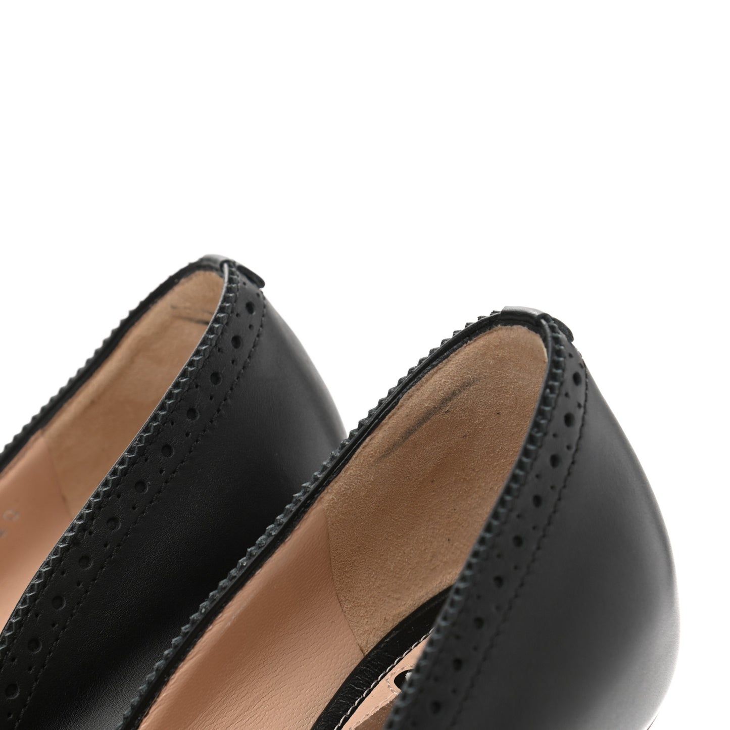 Calfskin Dionysus Perforated Mary Jane Pumps 37 Black