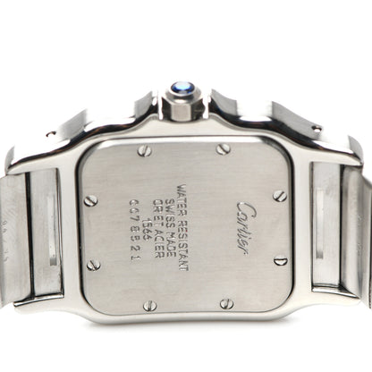 Cartier Stainless Steel 18K Yellow Gold 29mm Santos De Cartier Galbee Quartz Watch Silver 5 of 6