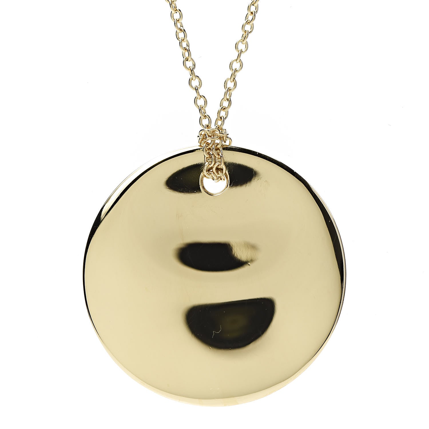 Tiffany 18K Yellow Gold Elsa Peretti Round Disc Pendant Necklace 5 of 5