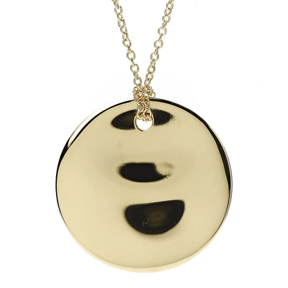 Tiffany 18K Yellow Gold Elsa Peretti Round Disc Pendant Necklace 5 of 5