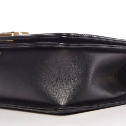 Chanel Calfskin Chevron Embroidered Medium Boy By The Sea Flap Black 7 of 10