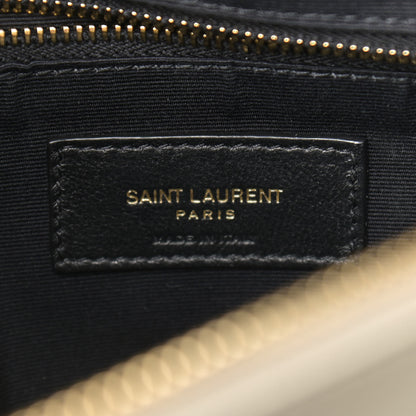 Saint Laurent Calfskin Y Quilted Monogram Medium Loulou Chain Satchel Crema Soft 6 of 12