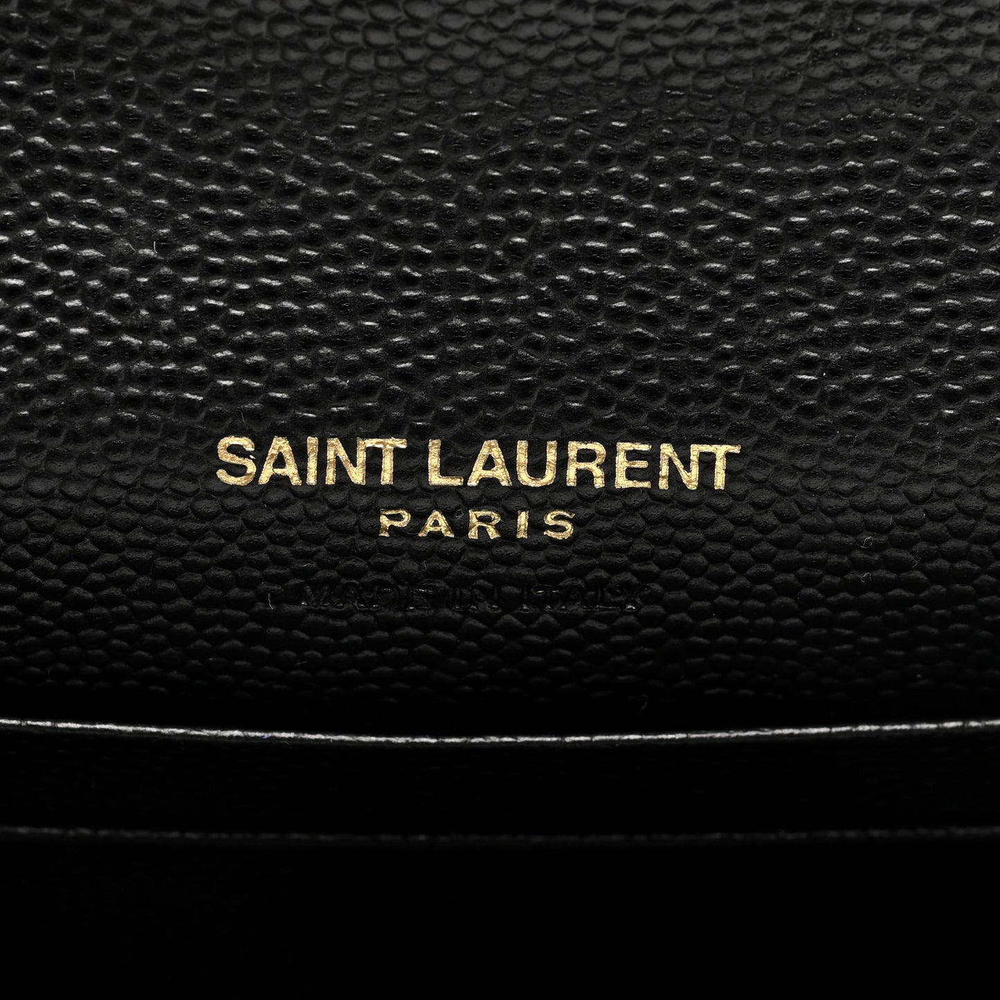 Grain De Poudre Matelasse Chevron Small Monogram Envelope Wallet Black