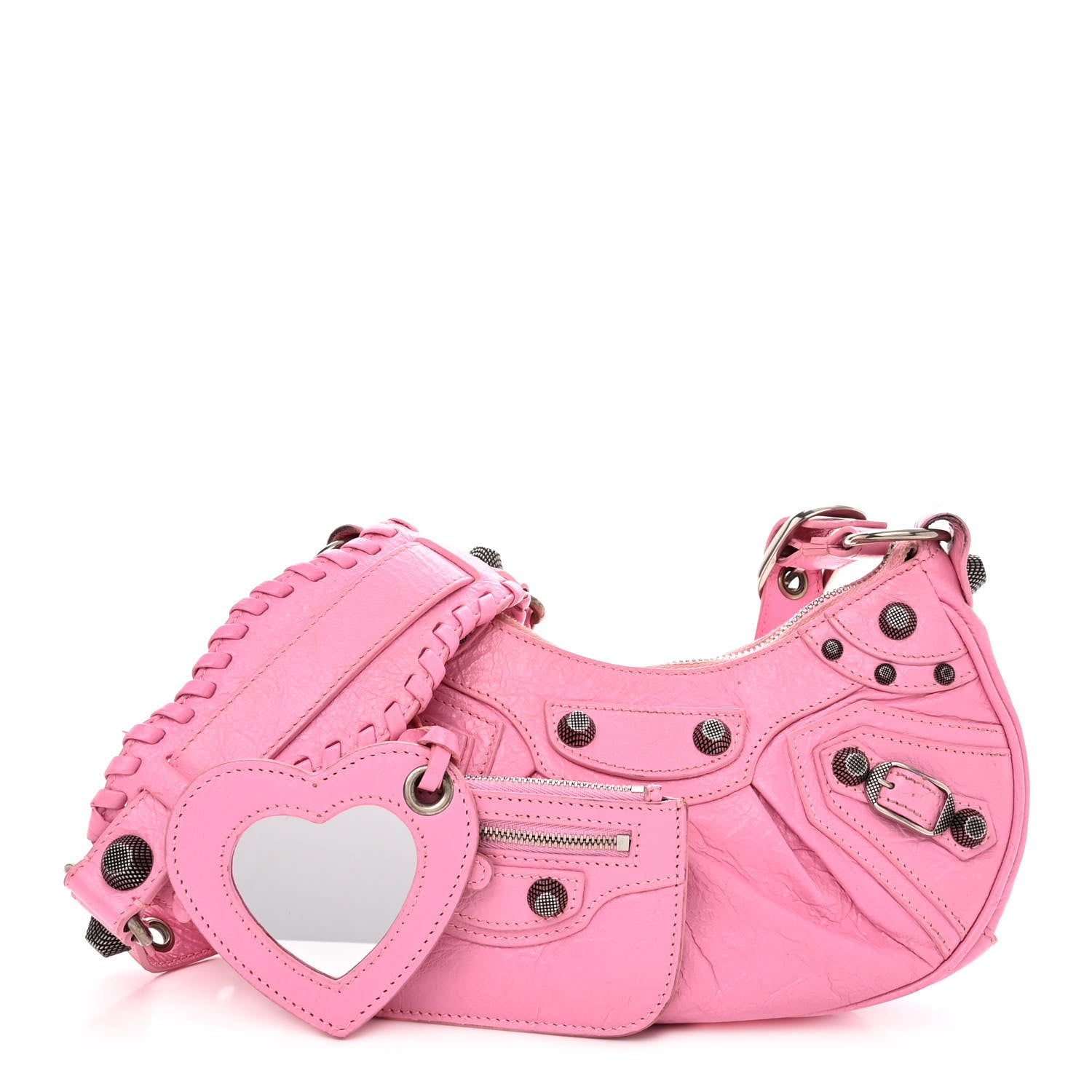 Balenciaga Agneau Arena Le Cagole Shoulder Bag XS Candy Pink 1 of 12