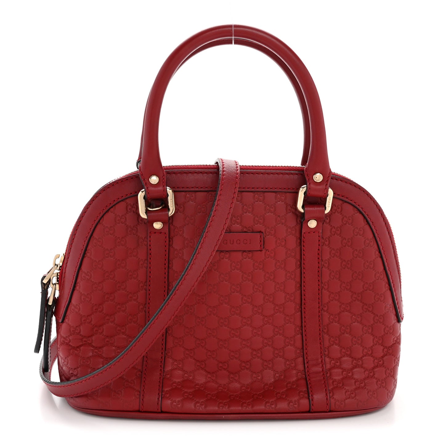 Soft Microguccissima Mini Dome Bag Red
