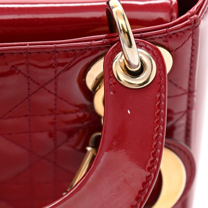 Christian Dior Patent Cannage Mini Lady Dior Red 13 of 15