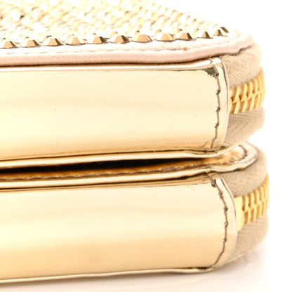 Prada Satin Crystal Mini Triangle Crossbody Pouch Platino 10 of 11