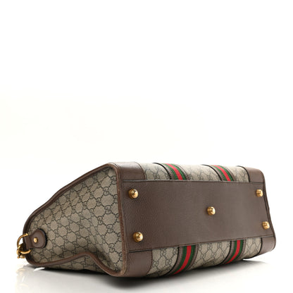Gucci Soft GG Supreme Monogram Web Neo Vintage Duffle Bag Beige New Acero Crop 4 of 17