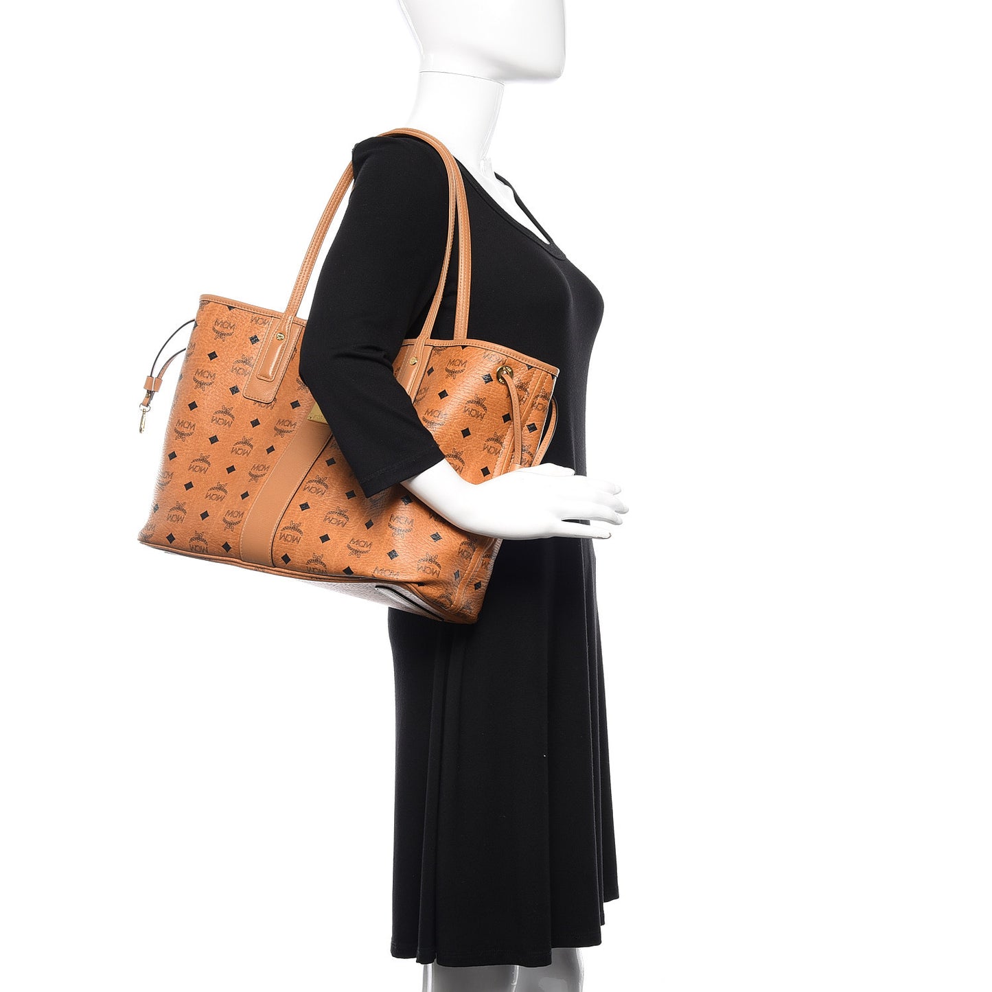 Visetos Medium Liz Reversible Shopper Tote Cognac