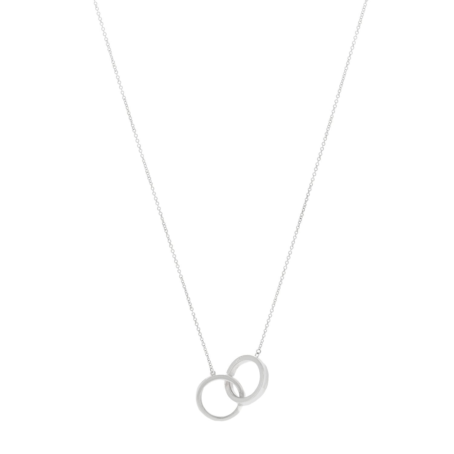 Tiffany Sterling Silver 1837 Interlocking Circles Pendant Necklace 1 of 5