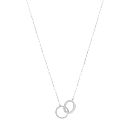 Tiffany Sterling Silver 1837 Interlocking Circles Pendant Necklace 1 of 5