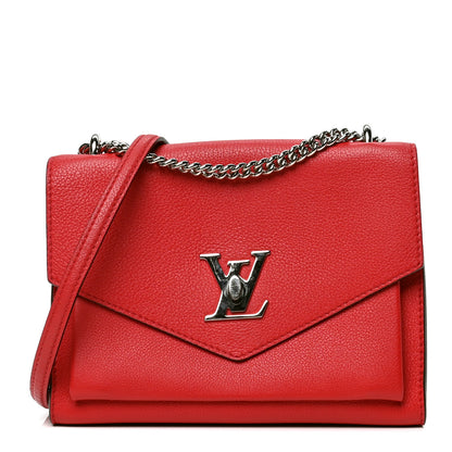 Louis Vuitton Soft Calfskin Mylockme Chain Bag BB Rubis 1 of 4