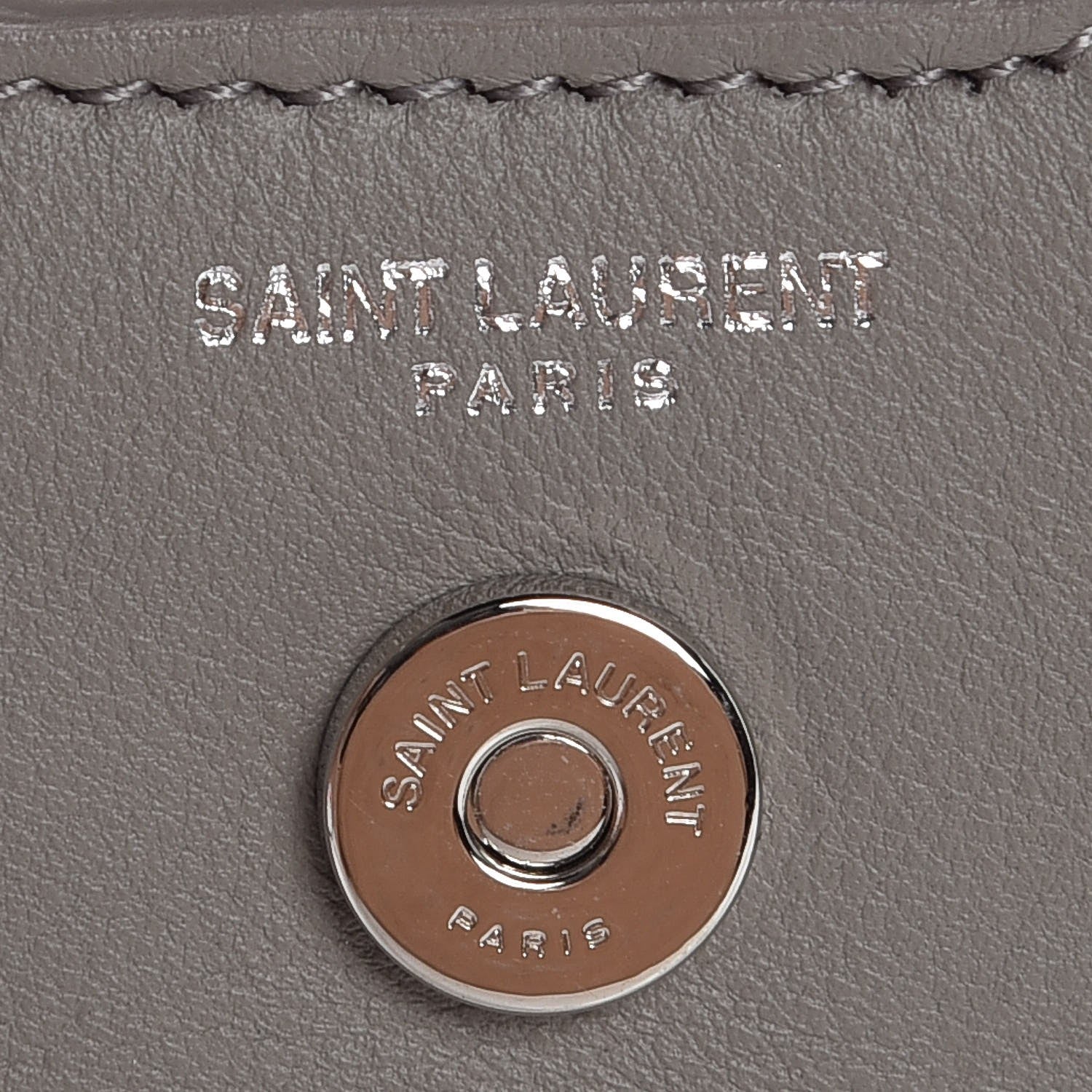 Saint Laurent Calfskin Monogram Toy Cabas Fog 6 of 8