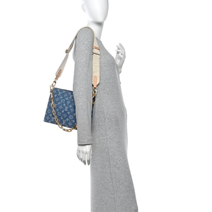 Louis Vuitton Monogram Denim Coussin PM  Blue 2 of 9