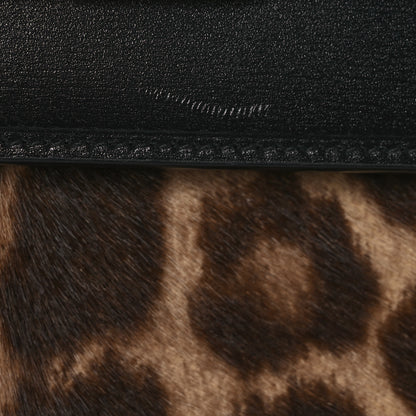 Saint Laurent Calfskin Pony Hair Leopard Print Manhattan Baguette Black 12 of 16
