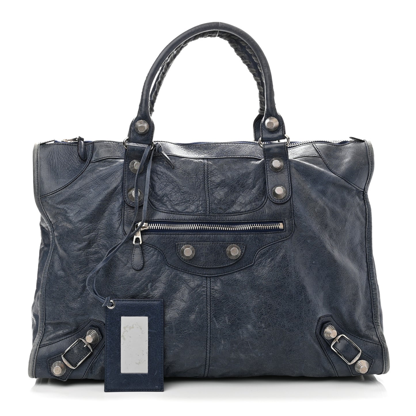 Agneau Giant 21 Silver Hardware Weekender Blue Roi