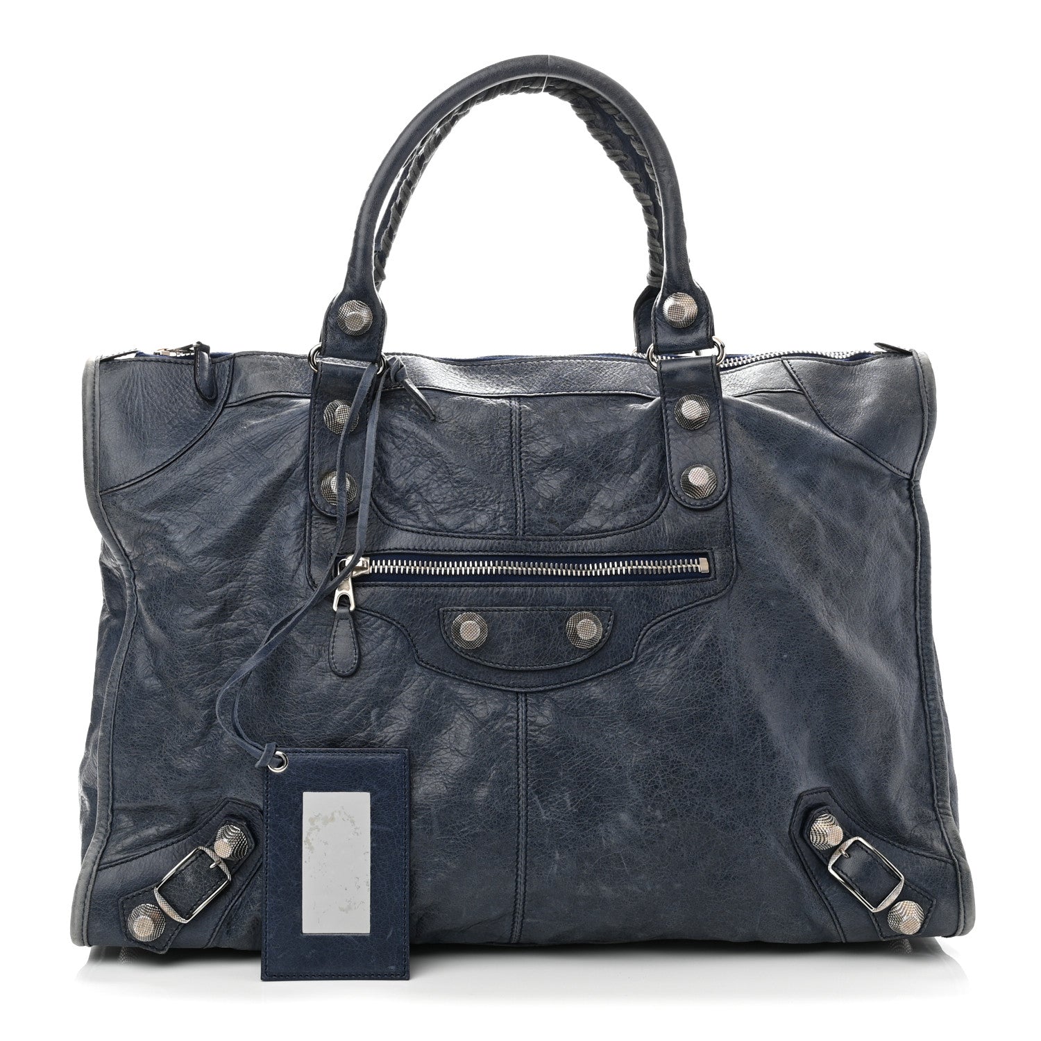 Balenciaga Agneau Giant 21 Silver Hardware Weekender Blue Roi 3 of 11