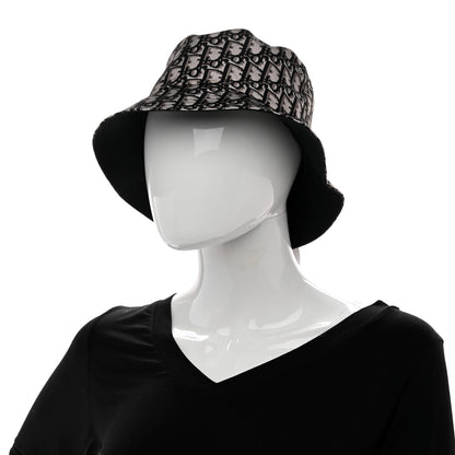 Christian Dior Oblique Reversible Teddy-D Brim Bucket Hat 57 Black 2 of 12