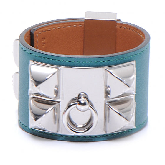 Hermes Swift Collier de Chien CDC Bracelet Malachite 1 of 6