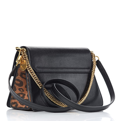 Givenchy Calfskin Suede Leopard Print Small GV3 Shoulder Bag Black Chestnut 4 of 9