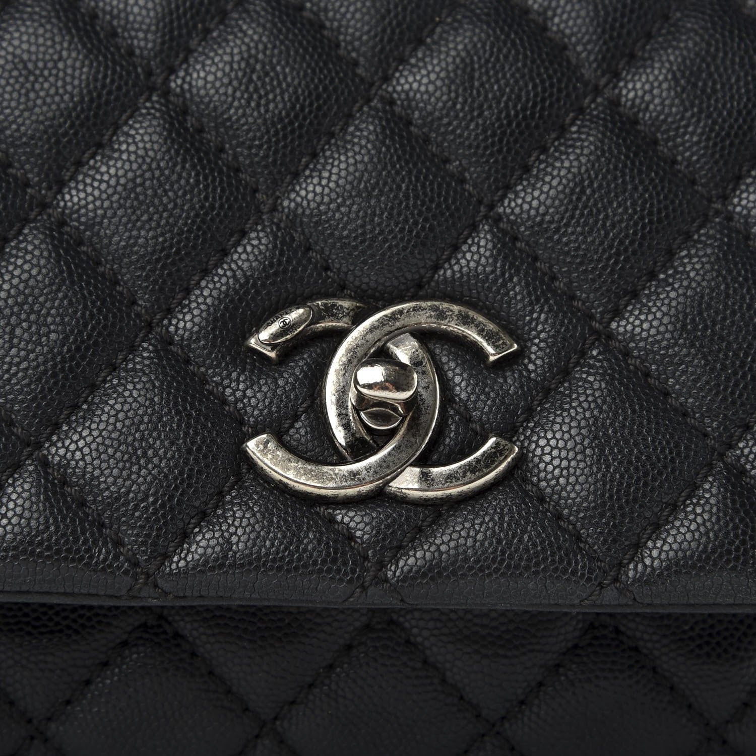 Chanel Caviar Quilted Small Coco Handle Flap Black 10 of 10