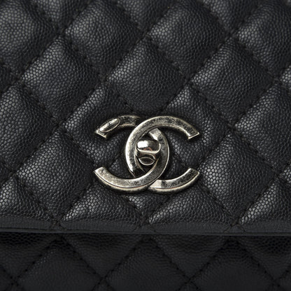 Chanel Caviar Quilted Small Coco Handle Flap Black 10 of 10