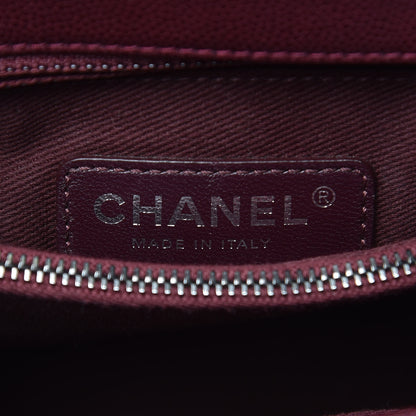Chanel Caviar Quilted Small Coco Handle Flap Burgundy 7 of 8