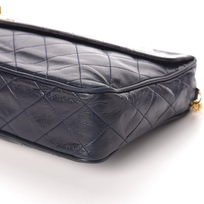 Chanel Lambskin Quilted Flap Tassel Camera Case Navy 9 of 9