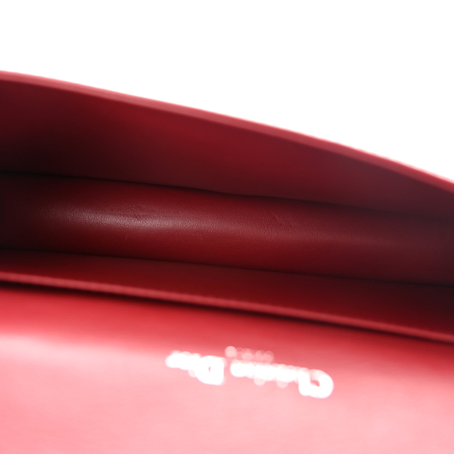 Christian Dior Patent Cannage Lady Dior Clutch Rouge Ceris 6 of 13