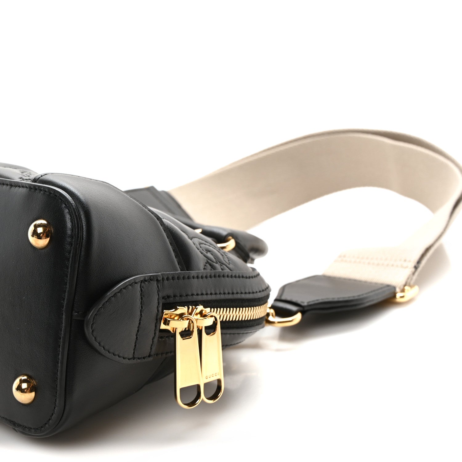 Gucci Calfskin GG Matelasse Mini Top Handle Bag Black 10 of 10