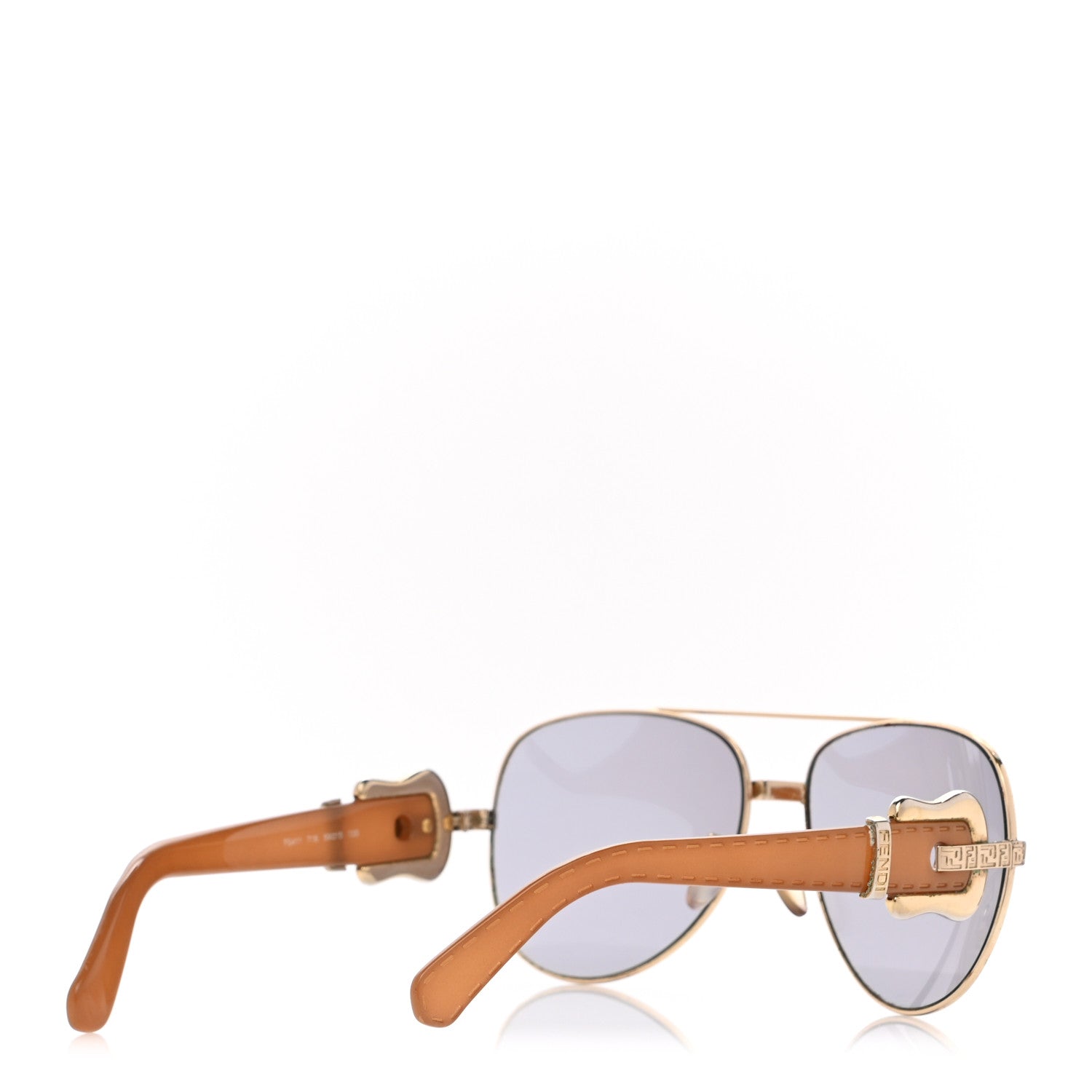 Fendi Buckle Aviator Sunglasses FS411 Gold 4 of 8
