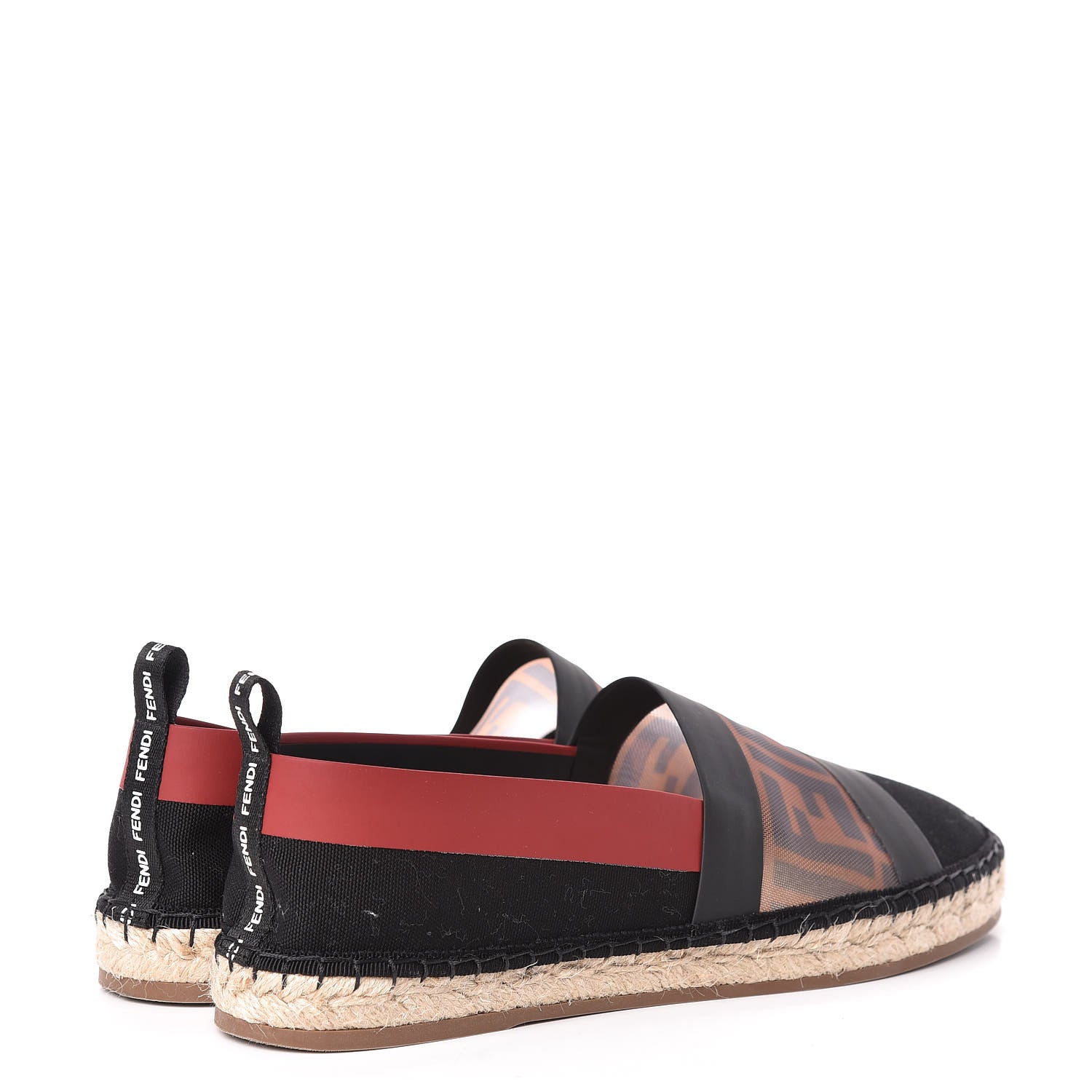 Fendi Canvas Mesh FF Colibri Espadrilles 39.5 Black Tobacco Moro 4 of 11