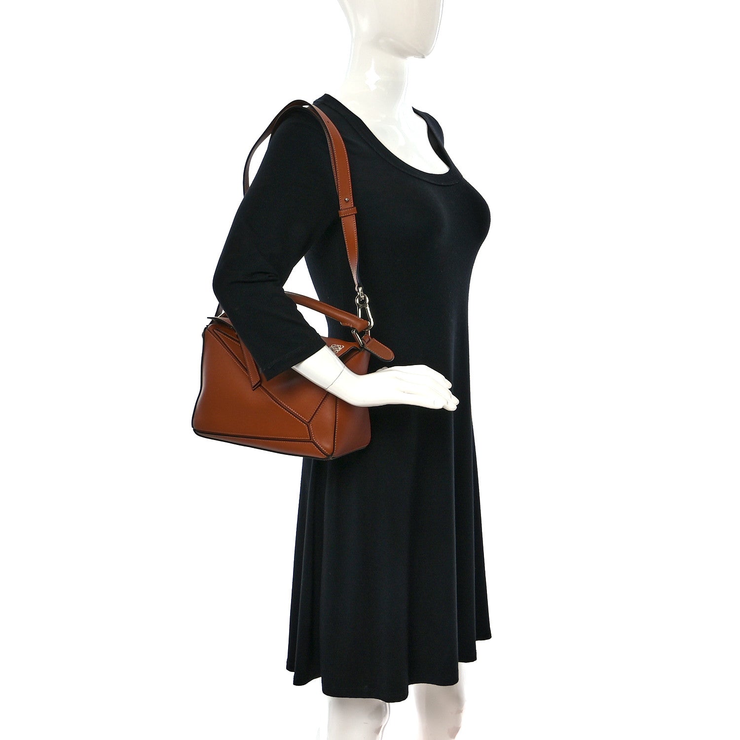 Loewe Calfskin Small Puzzle Bag Tan 2 of 9
