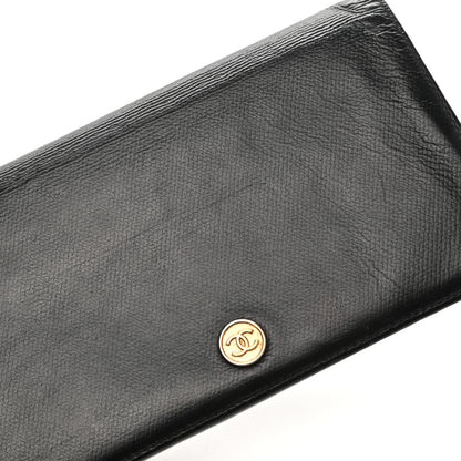 Chanel Grained Calfskin CC Button Yen Wallet Black 8 of 9